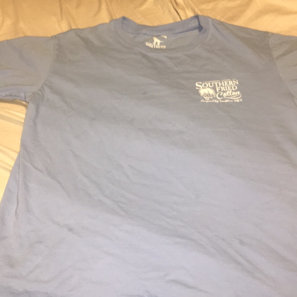 Blue southern fried cotton shirt